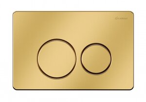 Изображение товара Клавиша смыва Caprigo DEW Steel, кнопки круглые, золото матовое, DS001-oro (УК051843)
