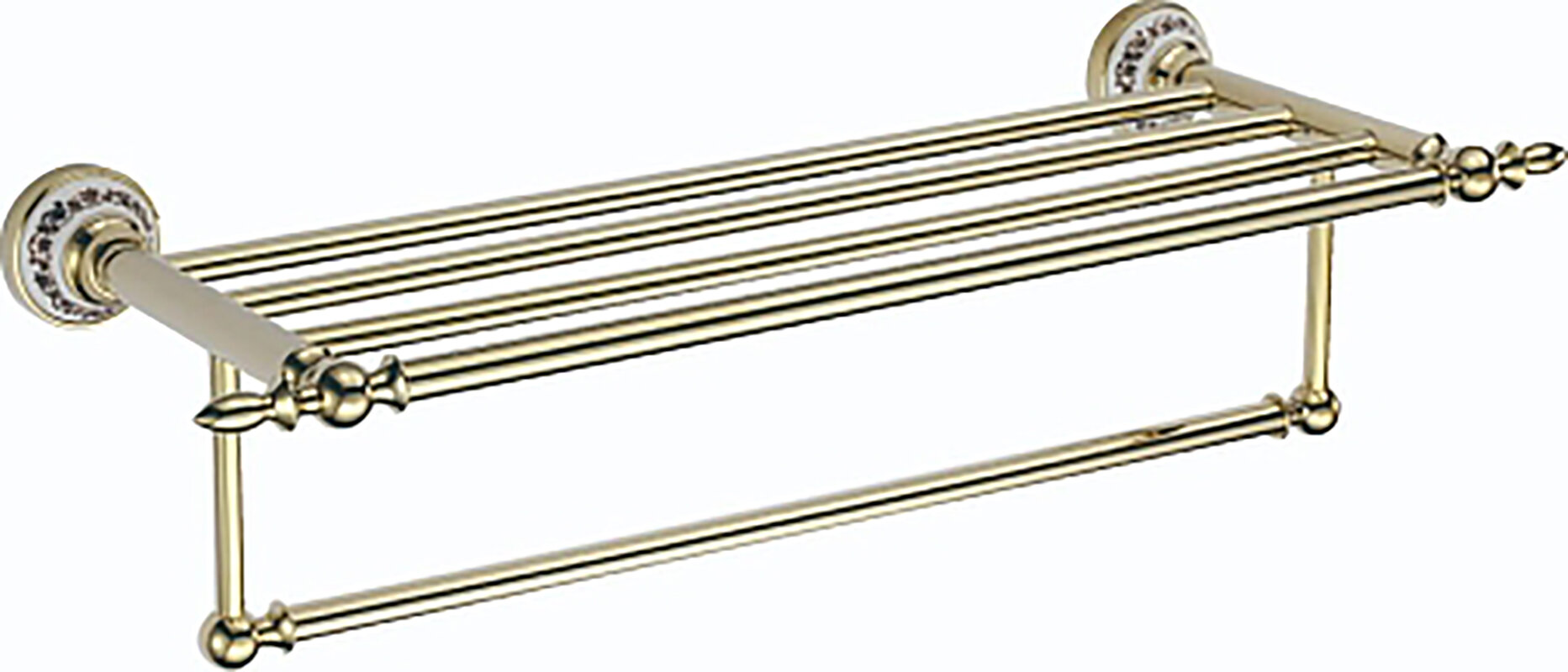 Изображение товара Полка для полотенец Savol 68b 60 см золото настенная латунь Россия