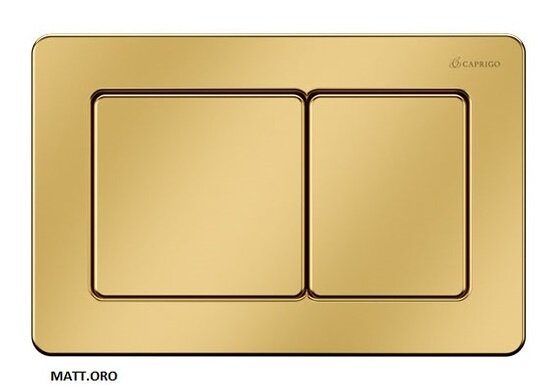 Изображение товара Клавиша смыва Caprigo Bricks Steel, золото матовое, механическая