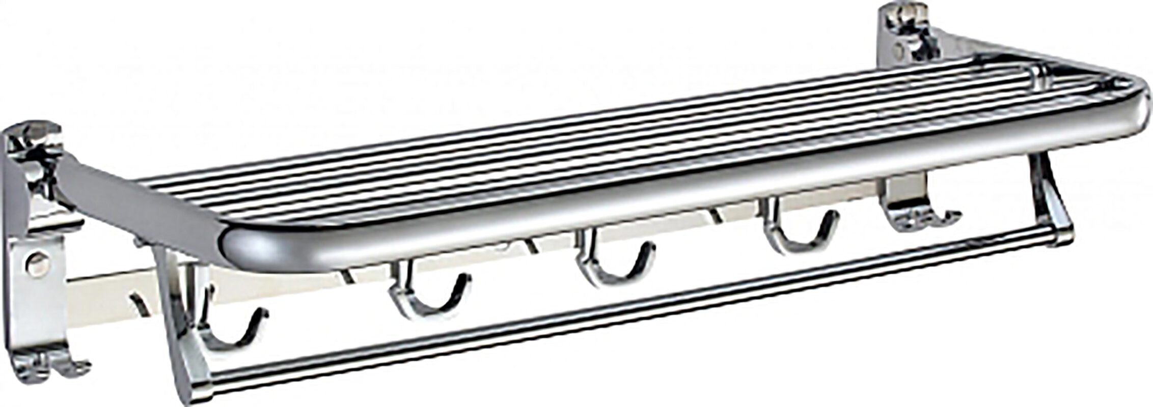 Изображение товара Полка для полотенец Savol, 60 см, 4 крючка, цвет хром, S-007099