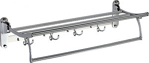 Изображение товара Полка для полотенец Savol 60 см с 4 крючками хром