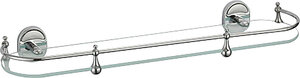 Изображение товара Полка Savol 70, стеклянная, 50 см, цвет хром, S-007091-1