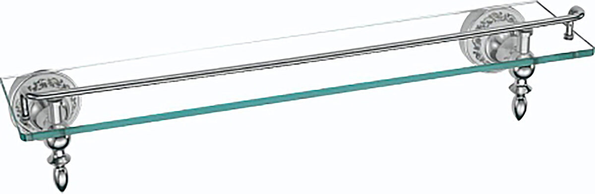 Изображение товара Полка Savol 68a, стеклянная, 60 см, цвет хром, S-06891A