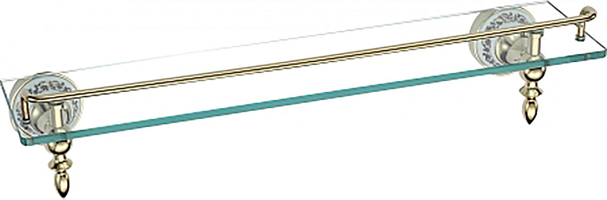 Изображение товара Полка Savol 68b, стеклянная, 60 см, цвет золото, S-06891B