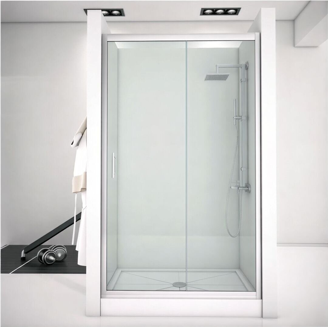 Изображение товара Душевая дверь Aquanet Alfa NAA6121, 130 x 200 см, стекло прозрачное, профиль хром, 273610 Изображение товара Душевая дверь Aquanet Alfa NAA6121, 130 x 200 см, стекло прозрачное, профиль хром, 273610