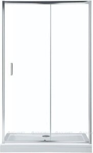Изображение товара Душевая дверь в нишу Aquanet SD, 100 x 190 см, стекло прозрачное, профиль хром, SD-1000A