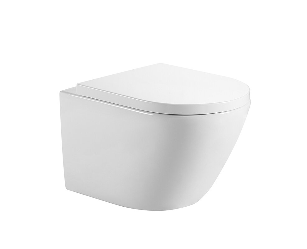 Изображение товара Унитаз безободковый Aquanet Zvezda 303978 ZV-2 с крышкой микролифт белый