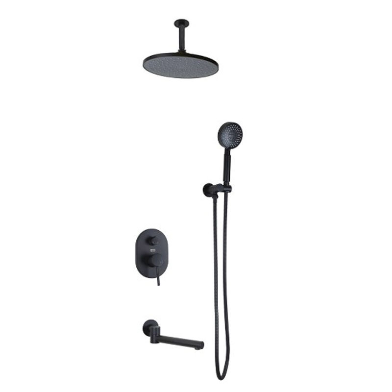 Изображение товара Душевая система Bronze De Luxe Scandi 14582/1B скрытый монтаж черный матовый