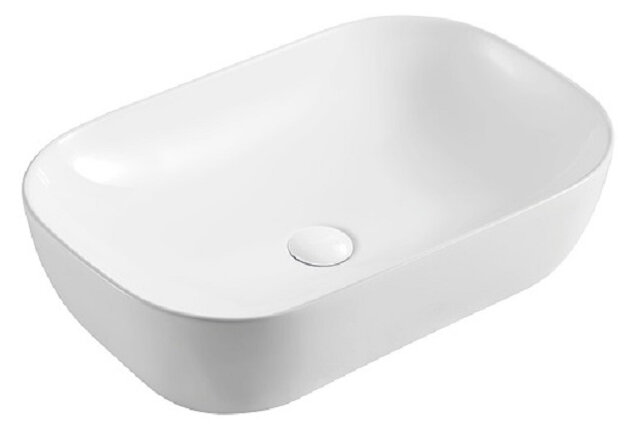 Изображение товара Раковина Azario 50.5 см накладная белая без перелива для ванной комнаты