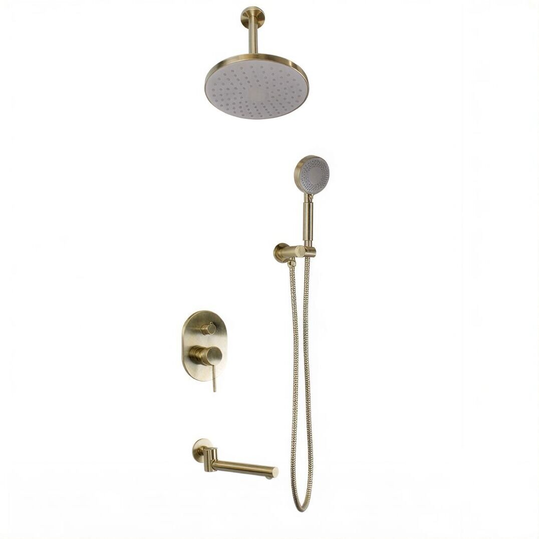 Изображение товара Душевая система Bronze De Luxe Scandi 14582/1BR, скрытый монтаж, с изливом, бронза