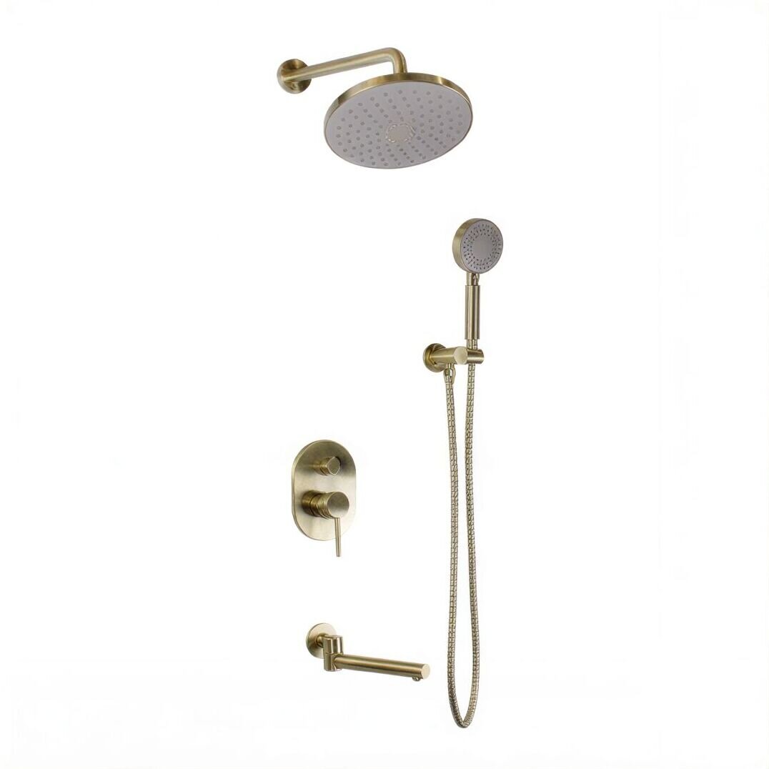 Изображение товара Душевая система Bronze De Luxe Scandi 14582BR, скрытый монтаж, с изливом, бронза
