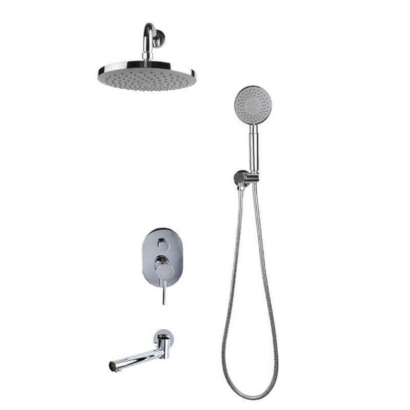 Изображение товара Душевая система Bronze De Luxe Scandi 14582C, скрытый монтаж, с изливом, хром