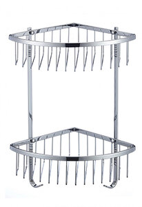 Изображение товара Полка Savol, решетчатая, двойная, цвет хром, S-002554