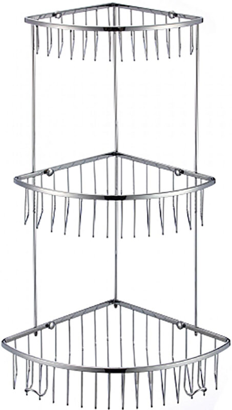 Изображение товара Полка Savol решетчатая тройная угловая хром S-002514-3 для ванной