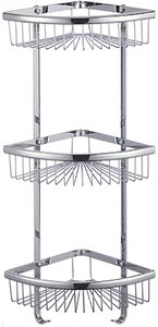 Изображение товара Полка-решетка тройная Savol, угловая, цвет хром, S-5854-3