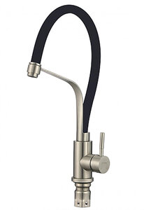 Изображение товара Смеситель для кухонной мойки Fmark, черный матовый/сатин, FS26829-01