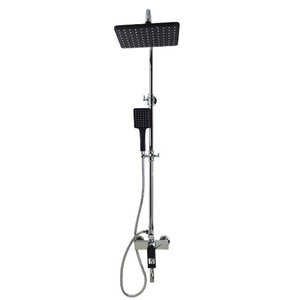 Изображение товара Душевая система Bronze De Luxe Element EL77/1CB, увеличенная высота, хром/черный матовый