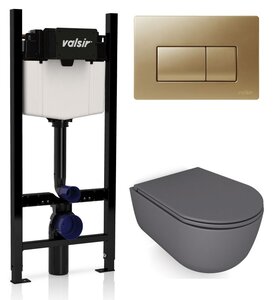 Изображение товара Инсталляция Valsir с безободковым унитазом Galassia Dream 7334GM и сиденьем 7330GM Изображение товара Инсталляция Valsir с безободковым унитазом Galassia Dream 7334GM и сиденьем 7330GM