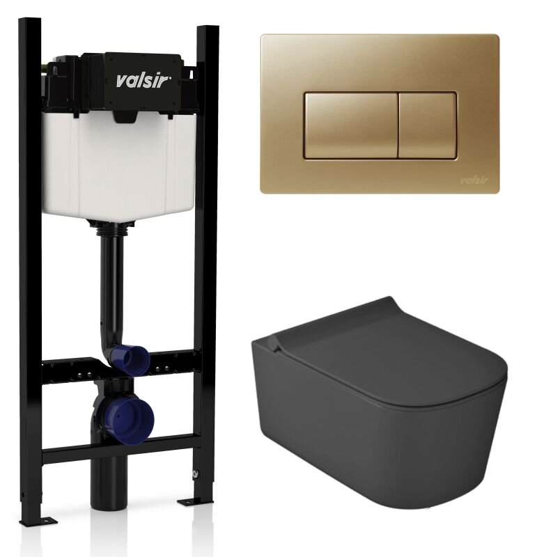 Изображение товара Инсталляция Valsir с безободковым унитазом Galassia MEG11PRO 5486NEMT комплект