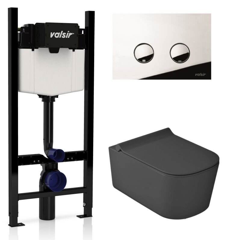 Изображение товара Инсталляция Valsir с безободковым унитазом Galassia MEG11PRO хром