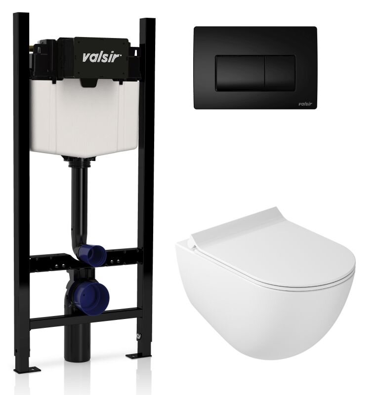 Изображение товара Инсталляция Valsir с безободковым унитазом Galassia Dream 7317 и сиденьем Изображение товара Инсталляция Valsir с безободковым унитазом Galassia Dream 7317 и сиденьем
