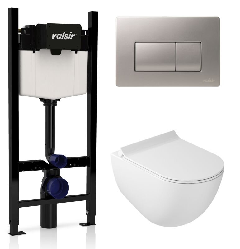 Изображение товара Инсталляция Valsir с безободковым унитазом Dream 7317 и сиденьем 7314