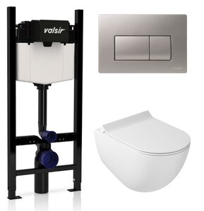 Изображение товара Инсталляция Valsir с безободковым унитазом Dream 7317 и сиденьем 7314