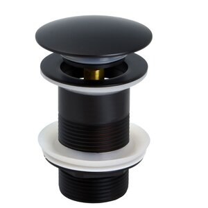 Изображение товара Донный клапан для раковины без перелива Bronze de Luxe Scandi, Clik-Clak, черный матовый, 21971/1B