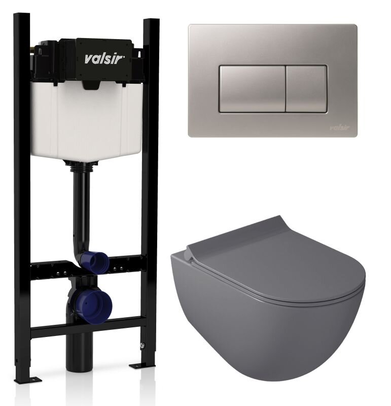 Изображение товара Инсталляция Valsir с безободковым унитазом Galassia Dream 7317GM комплект 4 в 1