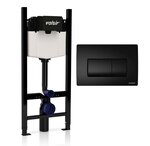Инсталляция для унитаза Valsir Winner S KIT P1 BM VS0853202, клавиша черный матовый - фото 1