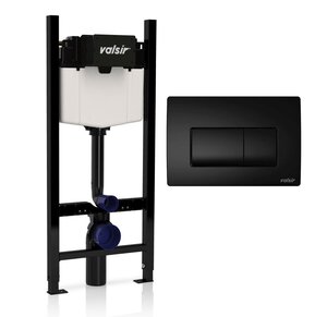 Изображение товара Инсталляция для унитаза Valsir Winner S KIT P1 BM VS0853202 с клавишей черный матовый