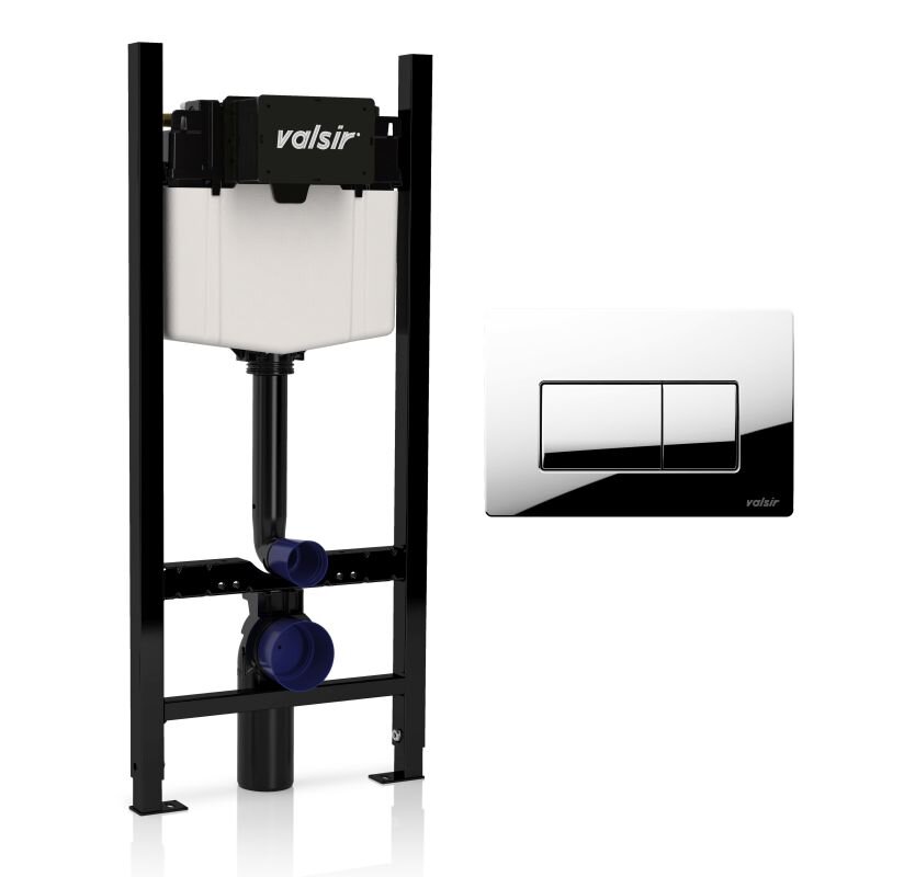 Изображение товара Инсталляция для унитаза Valsir Winner S KIT P1 CR VS0853202, клавиша хром