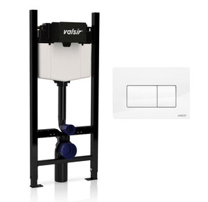 Изображение товара Инсталляция для унитаза Valsir Winner S KIT P1 WG VS0853202, клавиша белый глянцевый