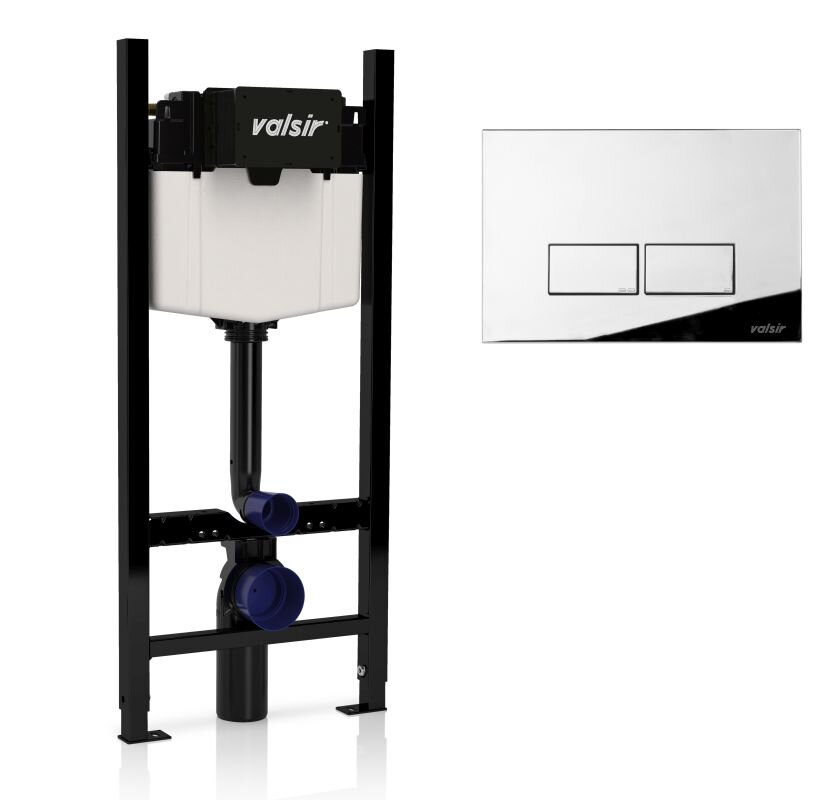 Изображение товара Инсталляция для унитаза Valsir Winner S KIT P3 CR VS0853202, узкая, с клавишей P3 хром