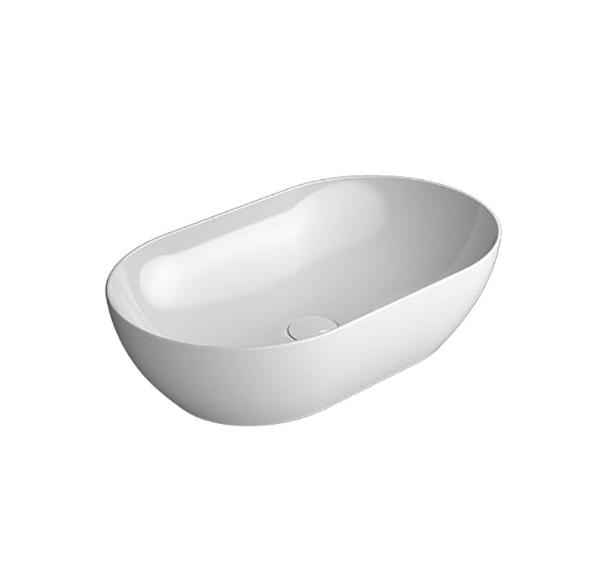 Изображение товара Раковина GSI Pura 883411, накладная, 60 x 37 см, белый глянцевый