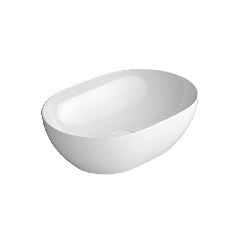 Изображение товара Раковина GSI Pura 886011 накладная 50x35 см белая глянцевая