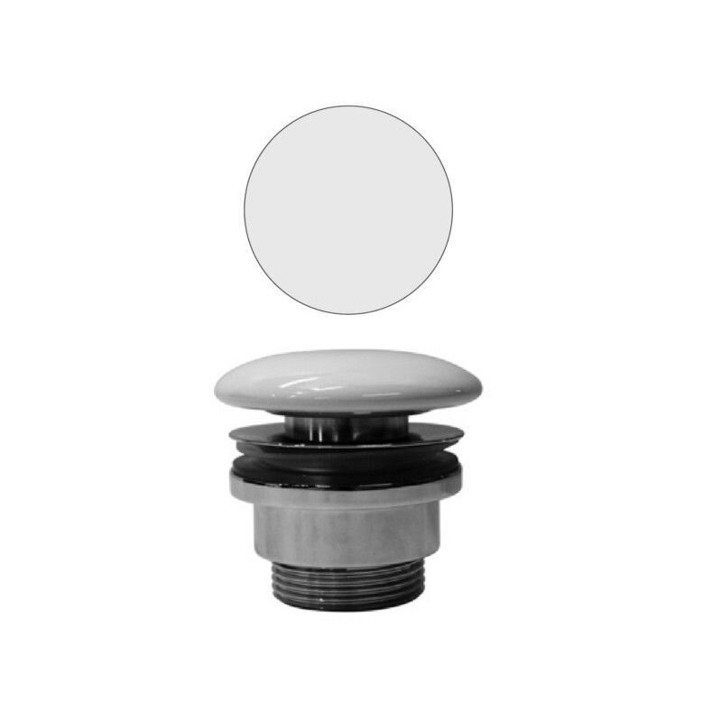 Изображение товара Донный клапан GSI PVC09 для раковины, click-clack, белый матовый, Италия