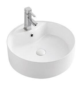 Изображение товара Раковина Azario 46 см накладная с переливом и одним отверстием