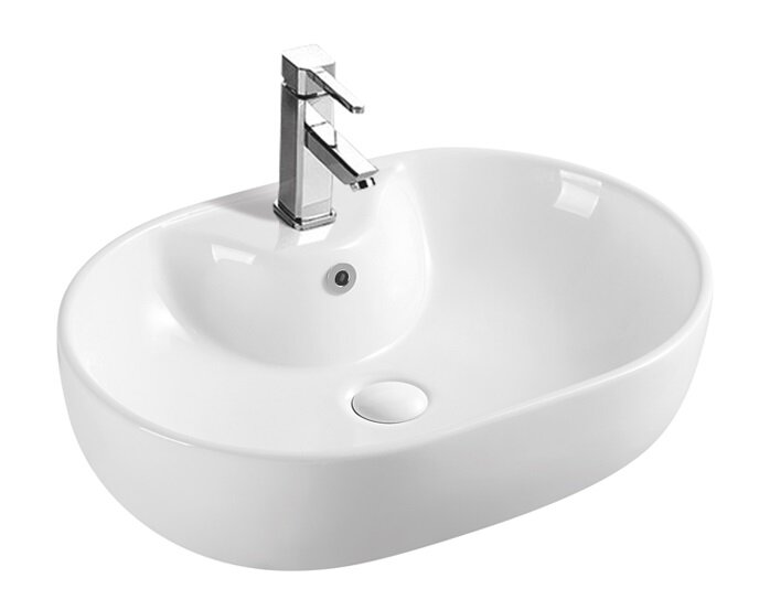 Изображение товара Раковина Azario 60 см накладная с переливом белая модель AZ-2193