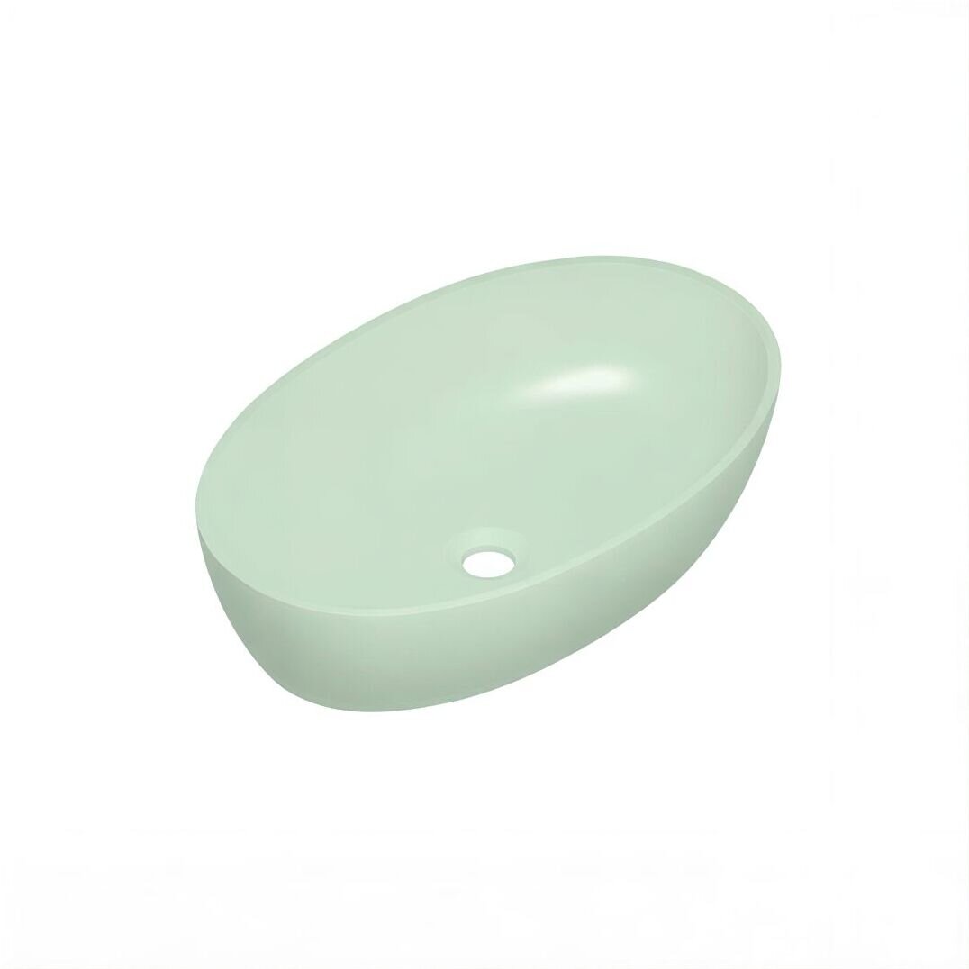 Изображение товара Раковина Radostone Rosina RROS50000 58 х 37 см, накладная, материал Stone Surface, цвет олива, все покрытие матовое