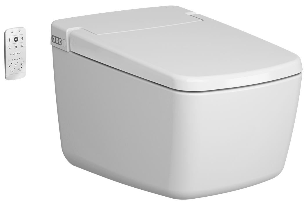 Изображение товара Интеллектуальный подвесной унитаз VitrA V-Care 7231B403-6216 Prime, крышка микролифт, с функцией биде, пульт ДУ (выставочный образец, отсутствует упаковка) Изображение товара Интеллектуальный подвесной унитаз VitrA V-Care 7231B403-6216 Prime, крышка микролифт, с функцией биде, пульт ДУ (выставочный образец, отсутствует упаковка)