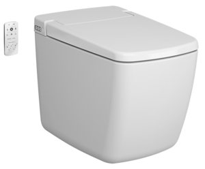 Изображение товара Интеллектуальный напольный унитаз Vitra V-Care 7232B403-6217 Prime, крышка микролифт, с функцией биде, пульт ДУ