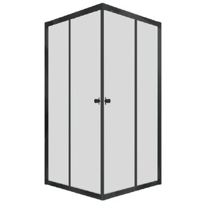 Изображение товара Душевой уголок Triton Вента 100х100 см квадратный без поддона прозрачные стекла черный профиль