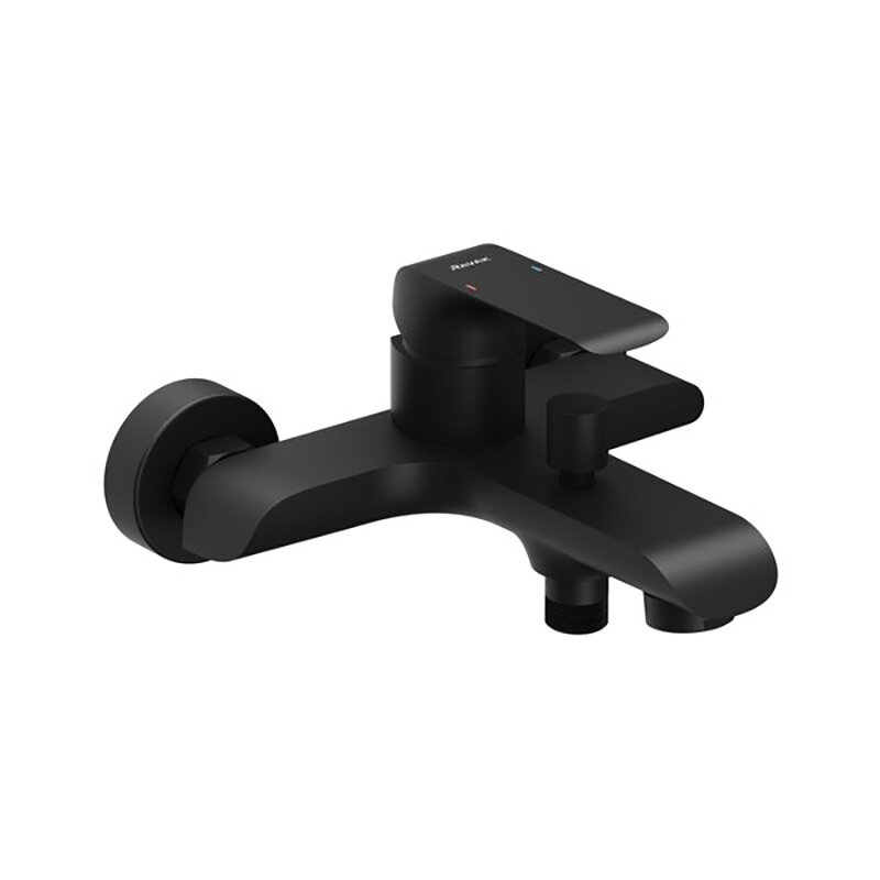 Изображение товара Смеситель для ванны и душа Ravak Flat X070175 Black, цвет черный матовый