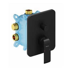 Изображение товара Смеситель для ванны и душа Ravak Flat X070179 Black, с переключателем для R-BOX VARI, цвет черный матовый