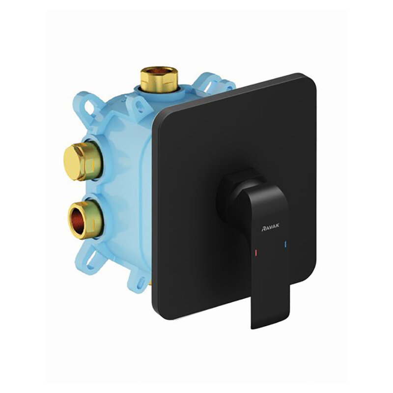 Изображение товара Смеситель для ванны и душа Ravak Flat X070180 Black черный матовый однорычажный