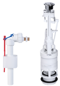 Изображение товара Моноблочный комплект Styron сливной механизм с одной кнопкой и медной резьбой