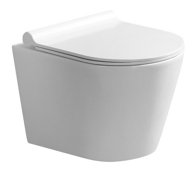 Изображение товара Подвесной безободковый унитаз Azario Nova AZ2217 с микролифтом, белый