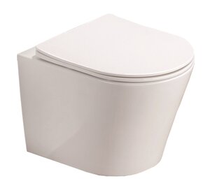 Изображение товара Подвесной безободковый унитаз Azario Teramo AZ-0053SP, крышка микролифт, белый