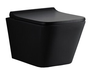 Изображение товара Подвесной безободковый унитаз Azario Teramo AZ-052-MB черный матовый